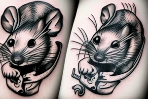 Rat with gun tattoo idea