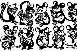 Rat with gun tattoo idea