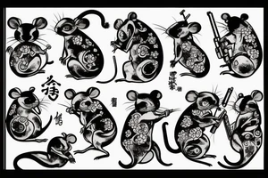 Rat with gun tattoo idea