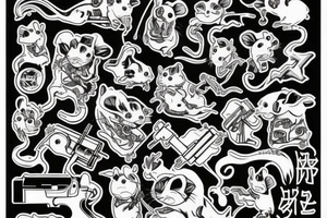 Rat with gun tattoo idea