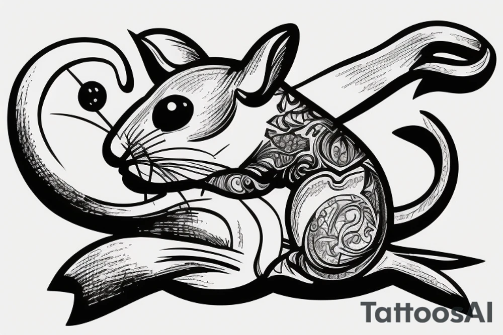 Rat with gun tattoo idea