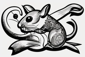 Rat with gun tattoo idea
