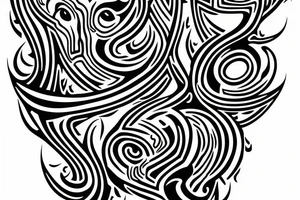 drawing line bulls of forearm tattoo idea