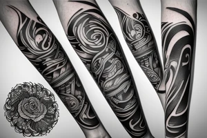drawing line bulls of the forearm tattoo idea