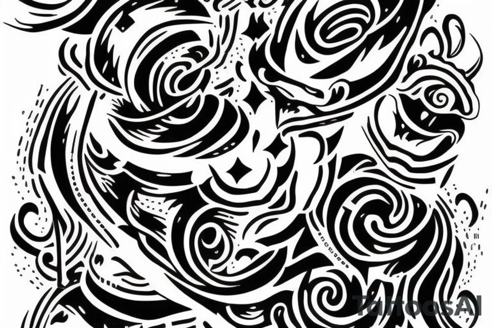 drawing line bulls of the forearm tattoo idea