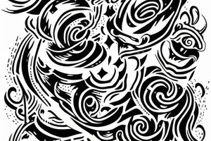 drawing line bulls of the forearm tattoo idea
