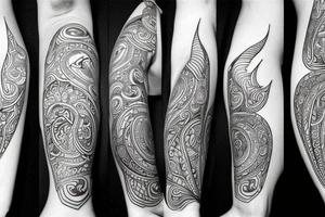 one line full body bulls tattoo idea