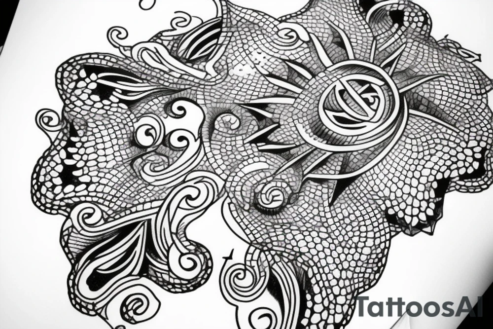 drawing line full body taurus tattoo idea