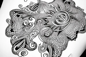 drawing line full body taurus tattoo idea
