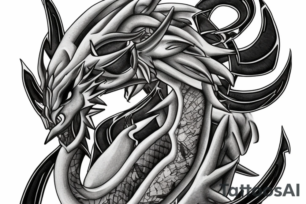 Hecate greek mythologie
white eyes 
puzzle piece
dragon tattoo idea