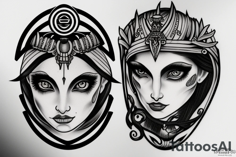 Hecate greek mythologie
white eyes tattoo idea