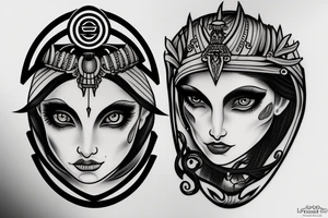 Hecate greek mythologie
white eyes tattoo idea