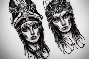 Hecate greek mythologie
white eyes tattoo idea