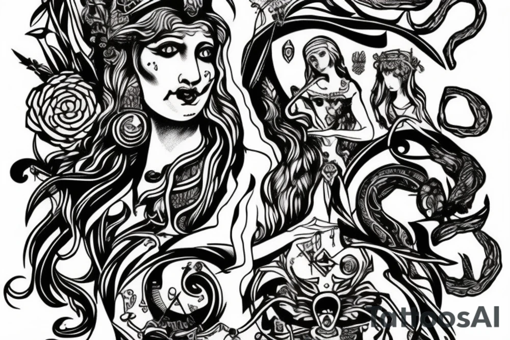 Hecate greek mythologie
alice in wonderland tattoo idea