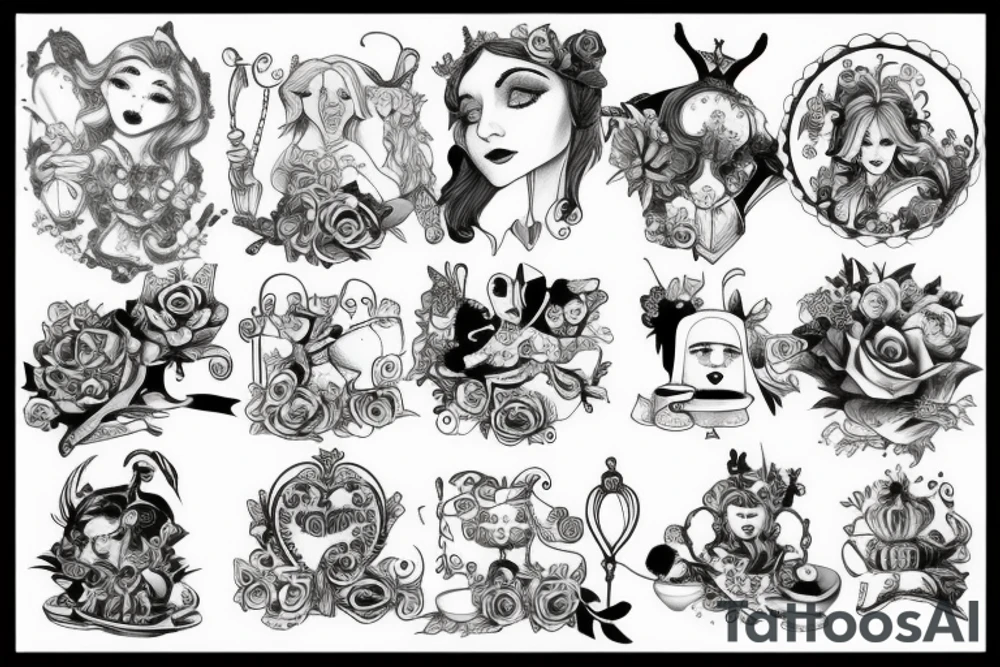 alice in wonderland tattoo idea