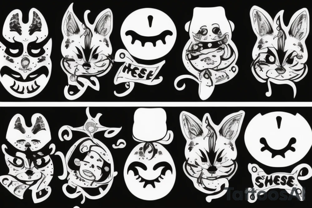 Cheshire smile with saw tattoo idea