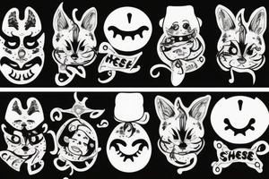 Cheshire smile with saw tattoo idea