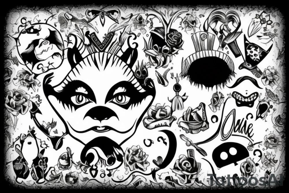 Cheshire smile from alice in wonderland tattoo idea
