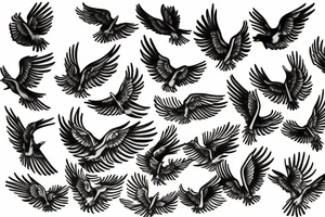 Doves flying tattoo idea