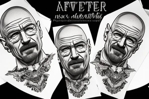 beautiful face of walter white tattoo idea