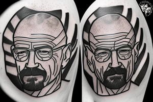 beautiful face of walter white tattoo idea