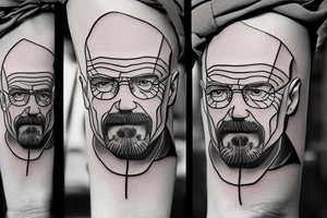 beautiful face of walter white tattoo idea