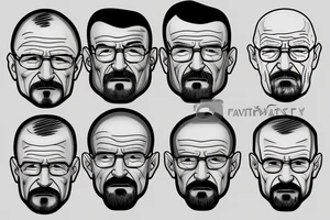 beautiful face of walter white tattoo idea