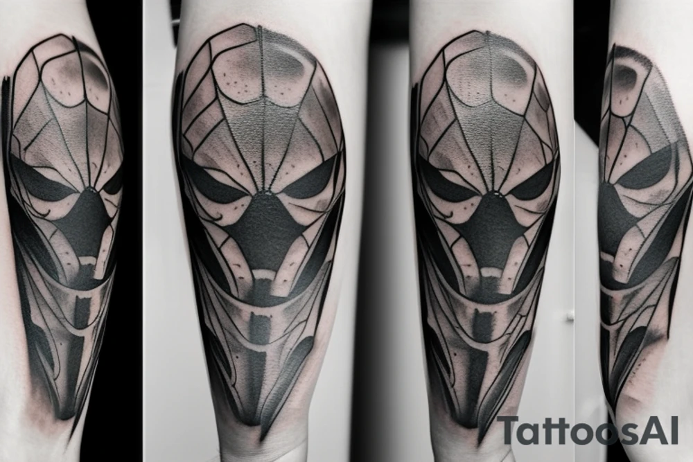 beautiful realistic spider tattoo idea