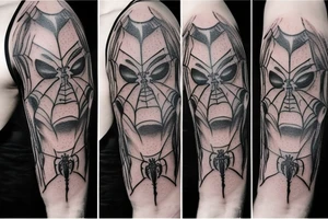 beautiful realistic spider tattoo idea
