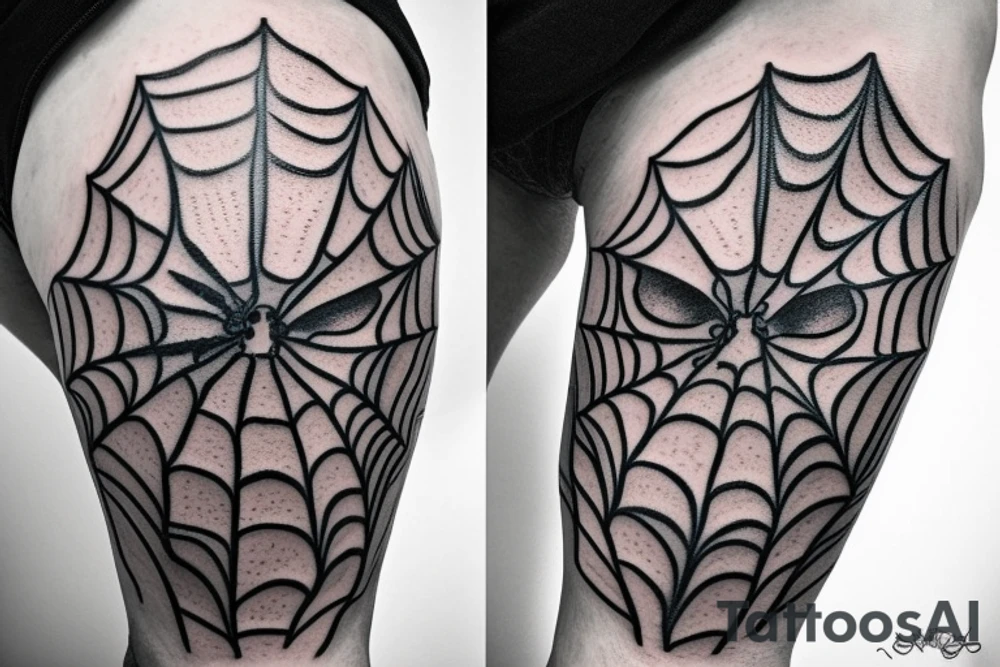 beautiful realistic spider tattoo idea