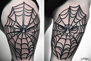 beautiful realistic spider tattoo idea