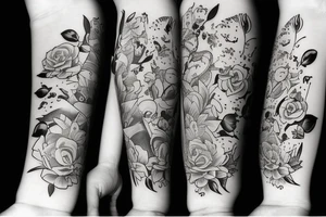 beautiful tom and jerry cartoon tattoo idea
