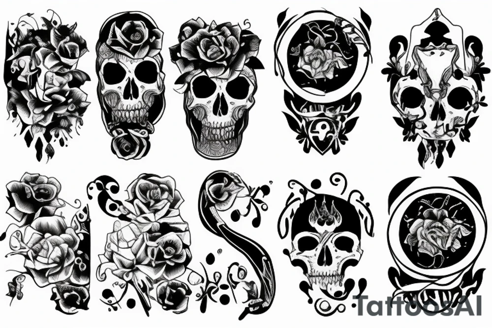 the numbers 404 vertically tattoo idea