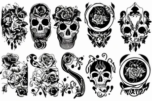 the numbers 404 vertically tattoo idea