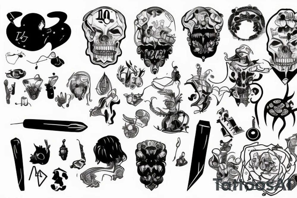 the numbers 404 vertically tattoo idea