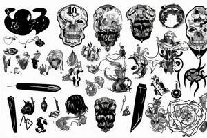 the numbers 404 vertically tattoo idea
