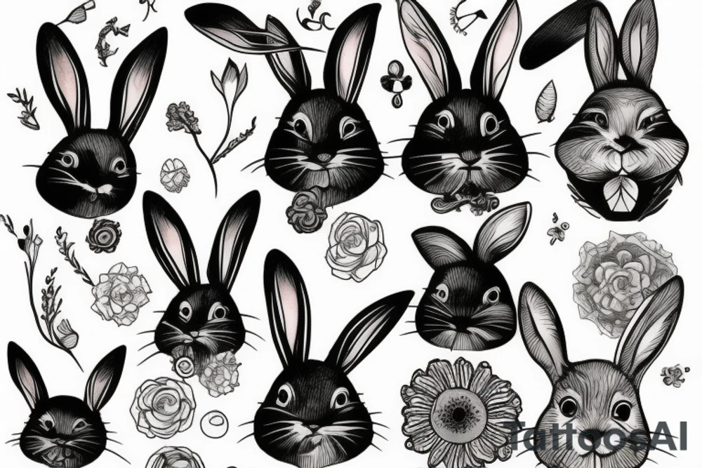 bunny tattoo idea