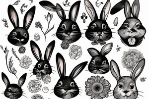 bunny tattoo idea