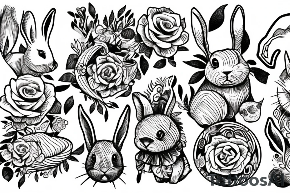 bunny tattoo idea