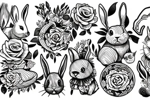 bunny tattoo idea