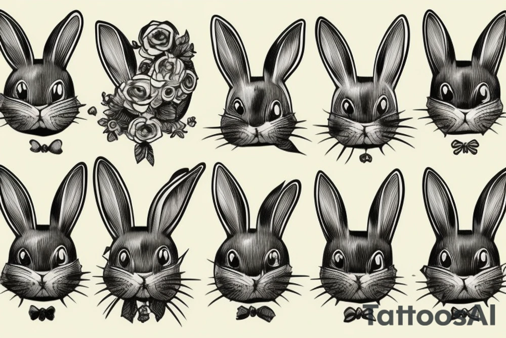 bunny
rabbit strong tattoo idea