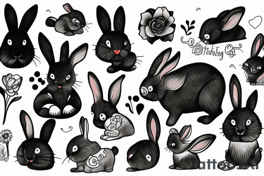 bunny
rabbit strong tattoo idea