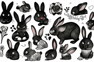 bunny
rabbit strong tattoo idea