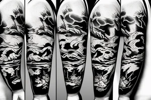 Ulster red hand Japan style Northern Ireland tattoo idea