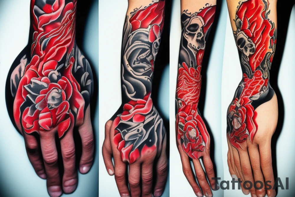 Red hand of Ulster tattoo idea