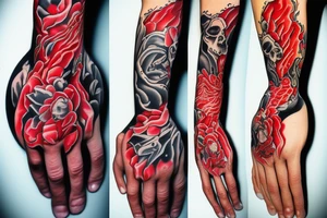 Red hand of Ulster tattoo idea