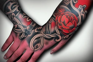 Red hand of Ulster tattoo idea