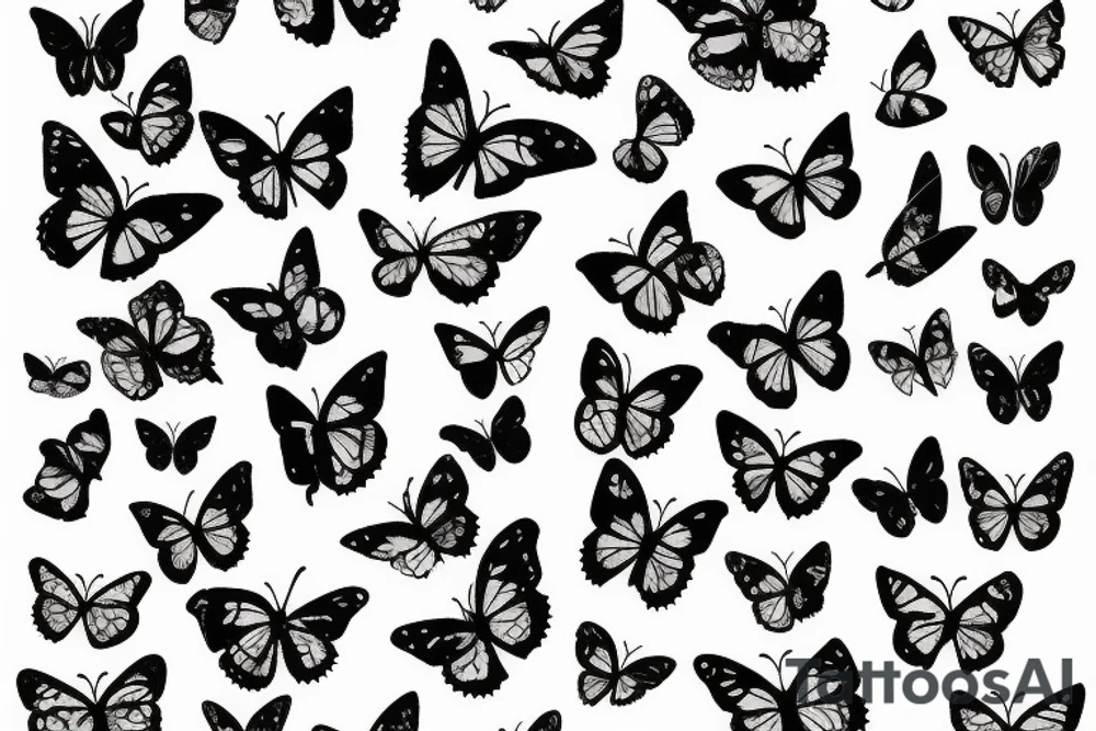 Broken clock with shattered glass fading into butterflies tattoo idea Broken clock with shattered glass fading into butterflies tattoo idea