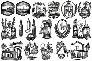 a rural greek scene tattoo idea