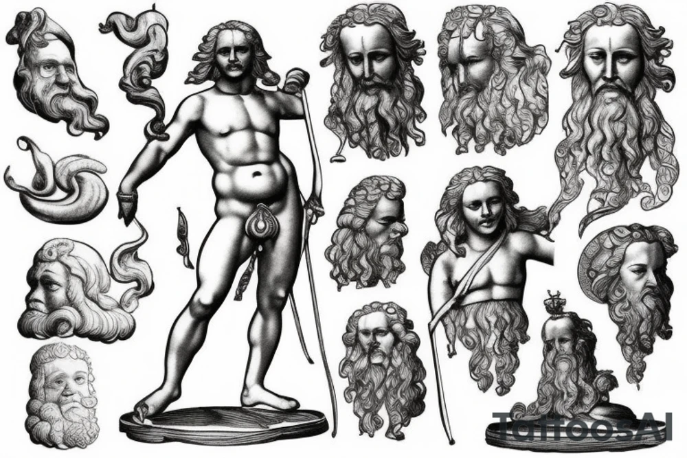 the statue of Neptune from Gdansk tattoo idea